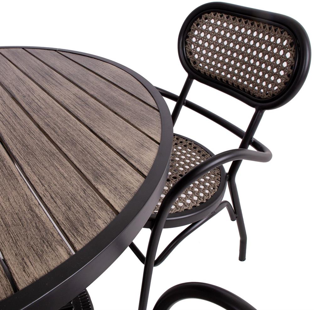 Garden Furniture Set East Wells | color: Brown/Black | image: 2 | variant: 1006043