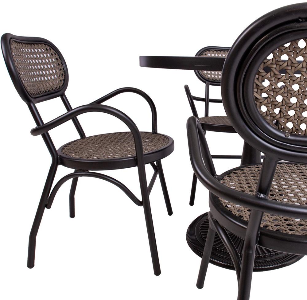 Garden Furniture Set East Wells | color: Brown/Black | image: 4 | variant: 1006043