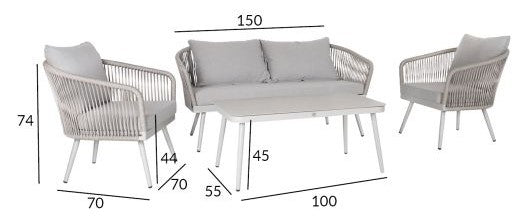 Garden Furniture Set East Winchester | color: Gray | image: 4 | variant: 1004831