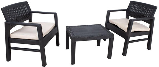 Garden Furniture Set East Zagreb | color: Beige/Black | image: 1 | variant: 1006048
