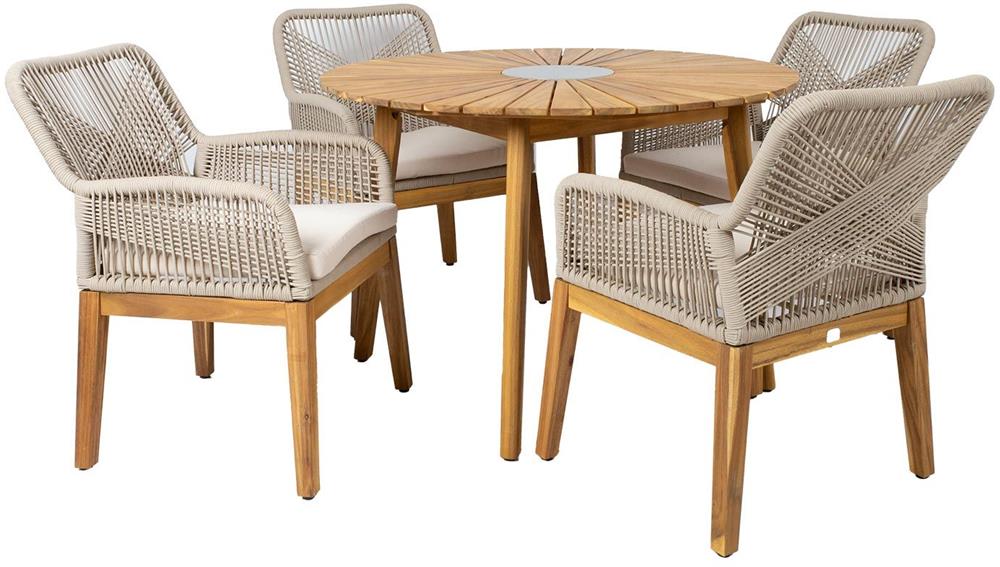 Garden Furniture Set Florida | color: Beige/Oak | image: 1 | variant: 1017557