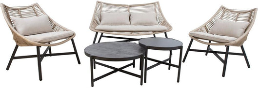 Garden Furniture Set Helsinki 2 | color: Beige/Black | image: 1 | variant: 1016846