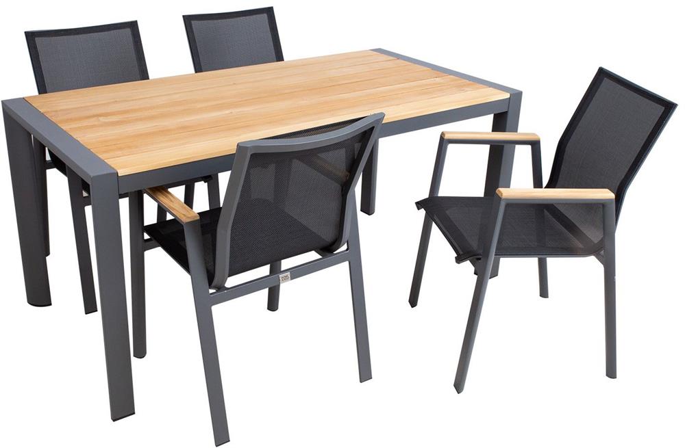 Garden Furniture Set Tampere | color: Oak/Grey | image: 1 | variant: 1017555