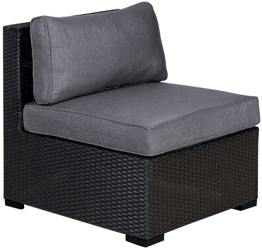 Garden Modular Sofa East Gijon | size: Width: 71cm, Height: 65cm, Depth: 84cm | color: Black/Grey | image: 1 | variant: 1006249