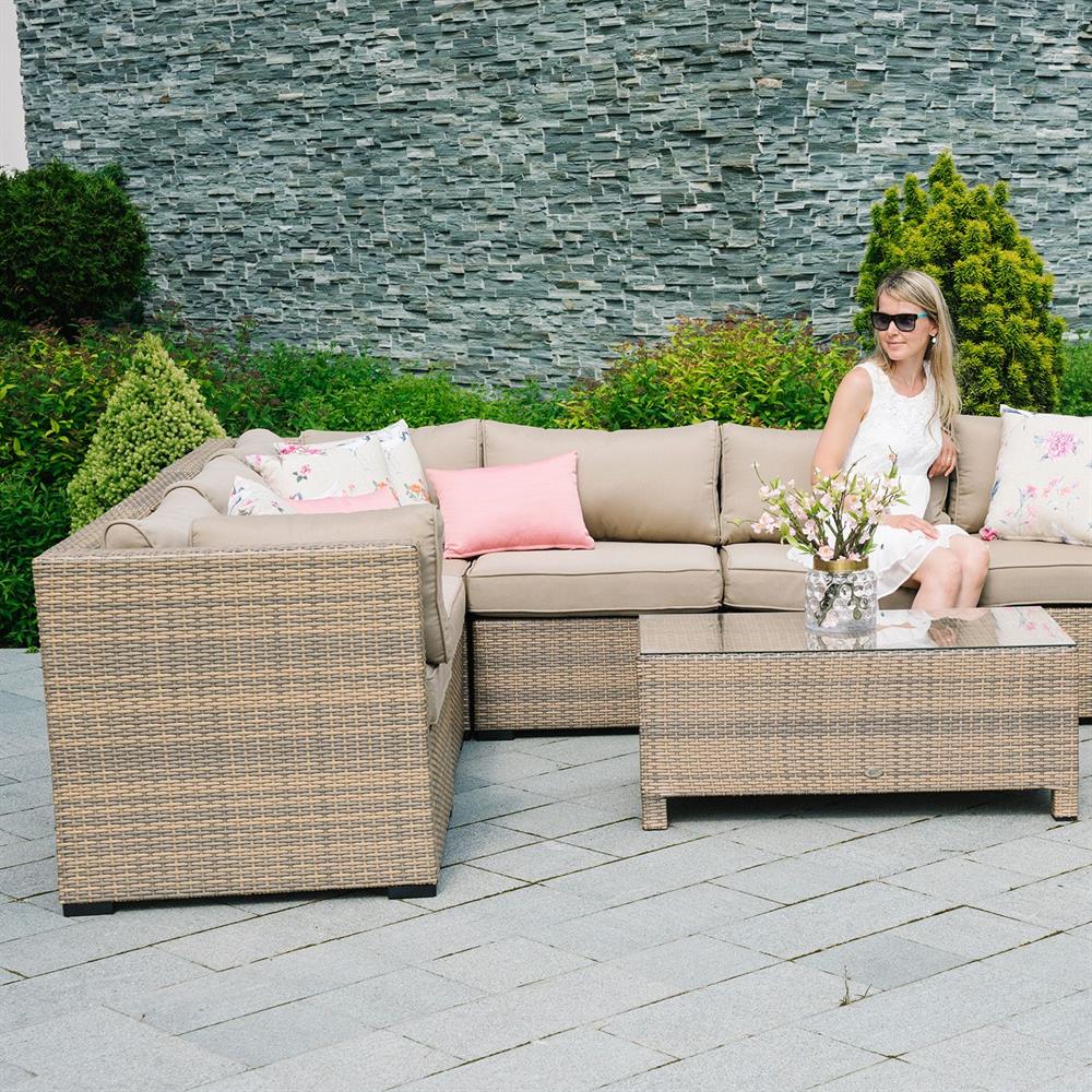 Garden Modular Sofa Newbury | size: Width: 76.5cm, Height: 74.5cm, Depth: 76.5cm | color: Brown | image: 4 | variant: 1000646