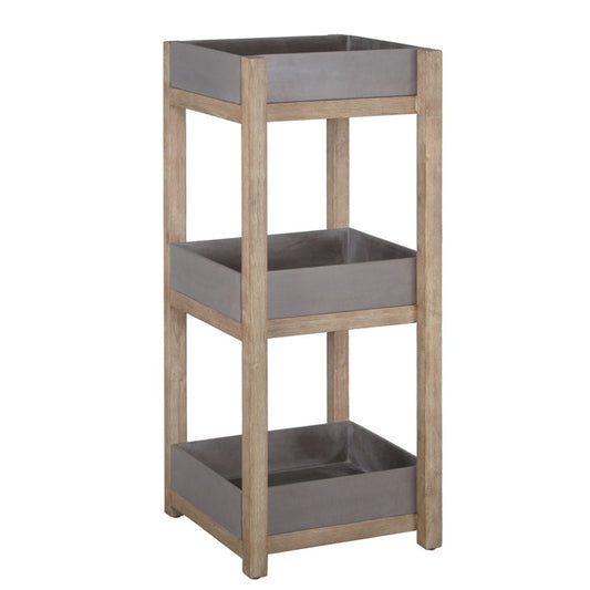 Garden Shelf Norton | size: Length: 40cm, Width: 40cm, Height: 97cm | color: Gray | image: 1 | variant: 1005298