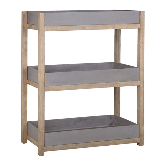 Garden Shelf Norton | size: Length: 80cm, Width: 35cm, Height: 98cm | color: Gray | image: 1 | variant: 1005300