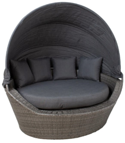 Garden Sofa East Alton | size: Length: 160cm, Height: 70cm, Depth: 130cm | color: Gray | image: 0 | variant: 1005164