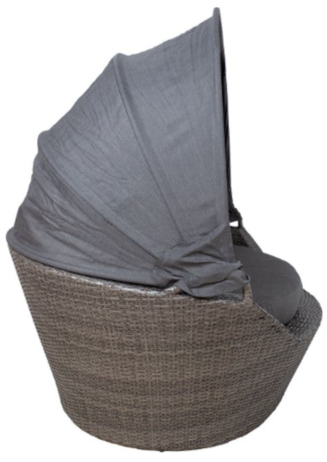 Garden Sofa East Alton | size: Length: 160cm, Height: 70cm, Depth: 130cm | color: Gray | image: 1 | variant: 1005164