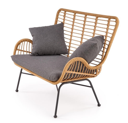 Garden Sofa Ikaro XL | size: Length: 70cm, Width: 120cm, Height: 96cm | color: Brown/Grey | image: 0 | variant: 1017779