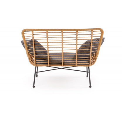 Garden Sofa Ikaro XL | size: Length: 70cm, Width: 120cm, Height: 96cm | color: Brown/Grey | image: 3 | variant: 1017779