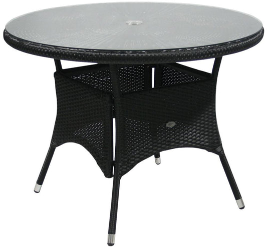 Garden Table Didcot | size: Height: 71cm, Diameter: 100cm | color: Black | image: 1 | variant: 1006068
