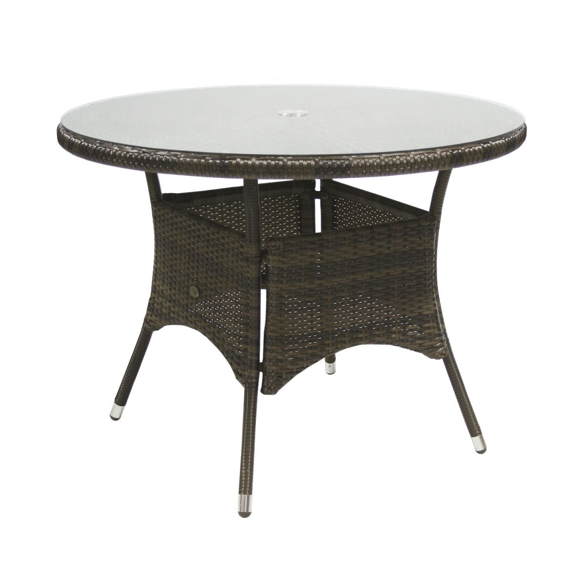Garden Table Didcot | size: Length: 100cm, Width: 100cm, Height: 71cm, Diameter: 100cm | color: Brown | image: 1 | variant: 1000605