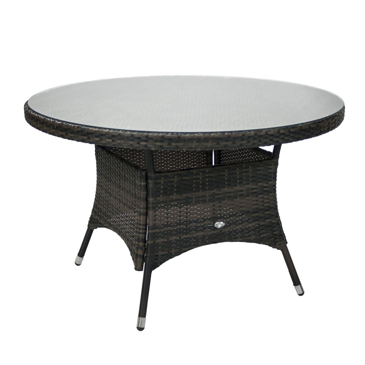 Garden Table Didcot | size: Length: 120cm, Width: 120cm, Height: 76cm, Diameter: 120cm | color: Brown | image: 1 | variant: 1004893