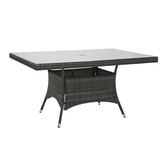 Garden Table Didcot | size: Length: 150cm, Width: 100cm, Height: 74cm | color: Brown | image: 1 | variant: 1004894