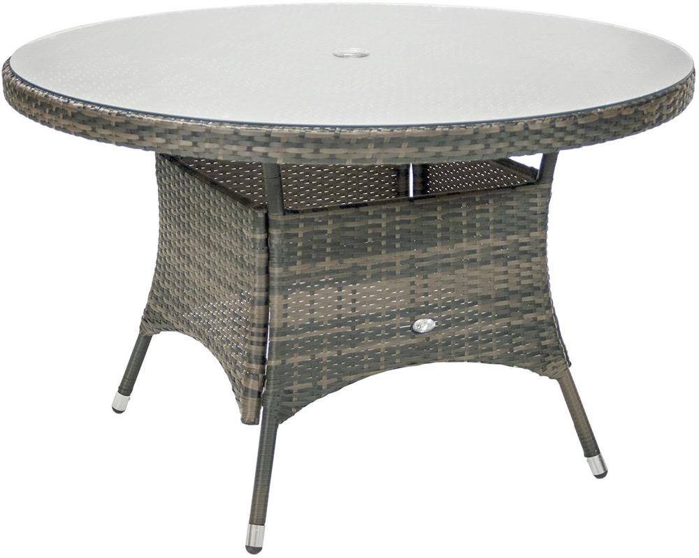 Garden Table East Inverness | size: Height: 76cm, Diameter: 120cm | color: Beige | image: 1 | variant: 1006067