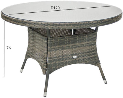 Garden Table East Inverness | size: Height: 76cm, Diameter: 120cm | color: Beige | image: 2 | variant: 1006067