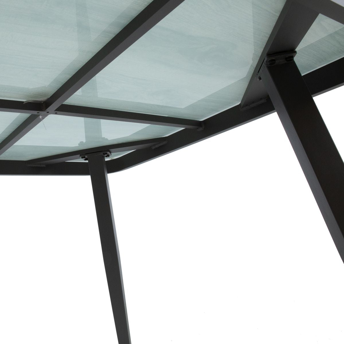 Garden Table East Newbury | size: Length: 100cm, Width: 100cm, Height: 74cm | color: Gray | image: 4 | variant: 1005166