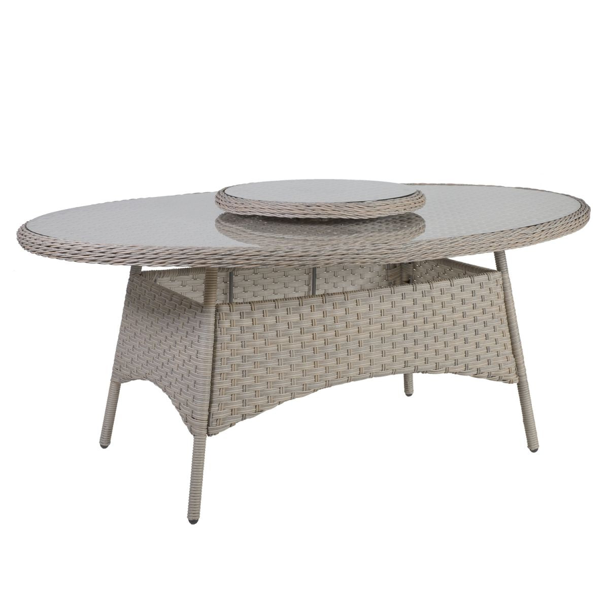 Garden Table East Stirling | size: Length: 180cm, Width: 120cm, Height: 74cm | color: Beige | image: 1 | variant: 1004899