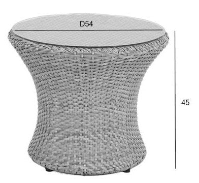 Garden Table Kirkwall | size: Length: 56cm, Width: 56cm, Height: 46cm, Diameter: 56cm | color: Gray | image: 4 | variant: 1005758