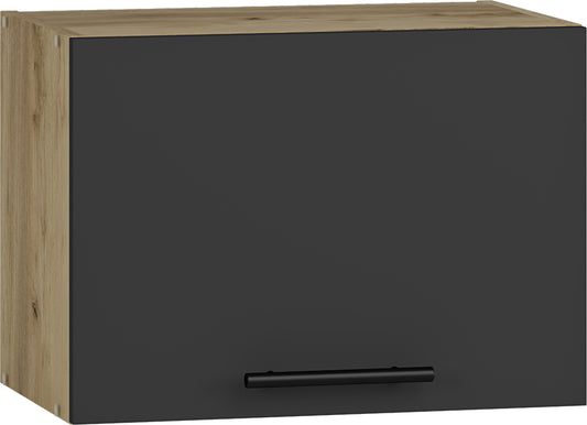Hanging Cabinet Vento Go 1 | size: Width: 50cm, Height: 36cm | color: Black/Oak | image: 1 | variant: 1016896