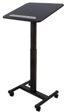 Height Adjustable Desk Bologna | size: Length: 52cm, Width: 60cm, Height: 114.5cm | color: Black / Black | image: 1 | variant: 1005901