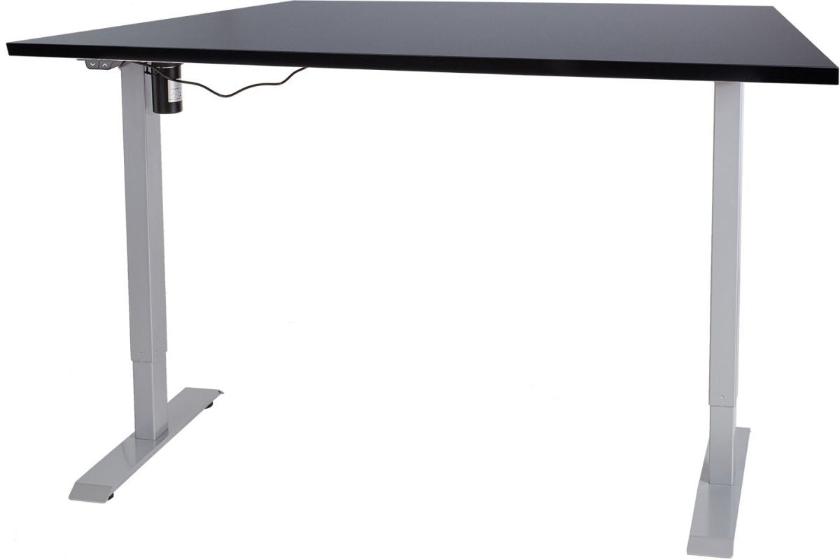 Height Adjustable Desk Bologna | size: Length: 80cm, Width: 140cm, Height: 121cm | color: Black / Gray | image: 0 | variant: 1001518