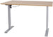 Height Adjustable Desk Bologna | size: Length: 80cm, Width: 160cm, Height: 121cm | color: Hickory / Gray | image: 0 | variant: 1001520