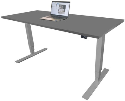 Height Adjustable Desk Brando 2 | size: Length: 70cm, Width: 120cm, Height: 129.1cm | color: Gray / Gray | image: 1 | variant: 1006270