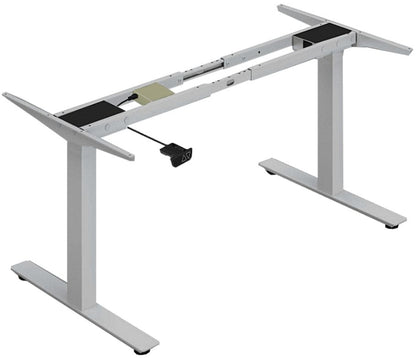 Height Adjustable Desk Brando 5 | size: Length: 70cm, Width: 140cm, Height: 129.1cm | color: Black / Gray | image: 3 | variant: 1006280