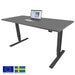 Height Adjustable Desk East Canterbury | size: Length: 70cm, Width: 120cm, Height: 129.1cm | color: Gray / Black | image: 0 | variant: 1004651