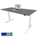 Height Adjustable Desk East Canterbury | size: Length: 70cm, Width: 120cm, Height: 129.1cm | color: Gray / White | image: 0 | variant: 1004647