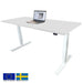 Height Adjustable Desk East Canterbury | size: Length: 70cm, Width: 120cm, Height: 129.1cm | color: White / White | image: 0 | variant: 1004646