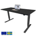 Height Adjustable Desk East Canterbury | size: Length: 70cm, Width: 140cm, Height: 129.1cm | color: Black / Black | image: 0 | variant: 1004662