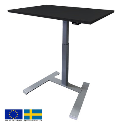 Height Adjustable Desk East Chester | size: Length: 70cm, Width: 100cm, Height: 119cm | color: Black / Gray | image: 0 | variant: 1004742