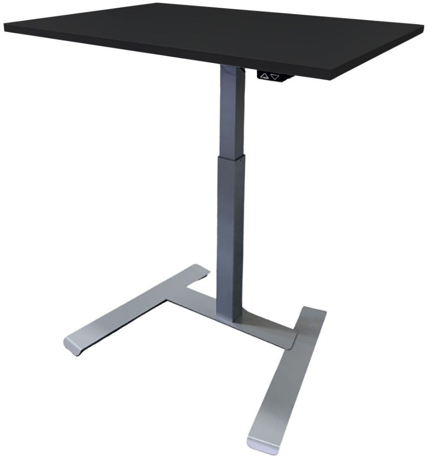 Height Adjustable Desk East Chester | size: Length: 70cm, Width: 100cm, Height: 119cm | color: Black / Gray | image: 1 | variant: 1004742