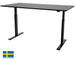 Height Adjustable Desk East Stratford | size: Length: 70cm, Width: 140cm, Height: 117.5cm | color: Black / Black | image: 0 | variant: 1004721