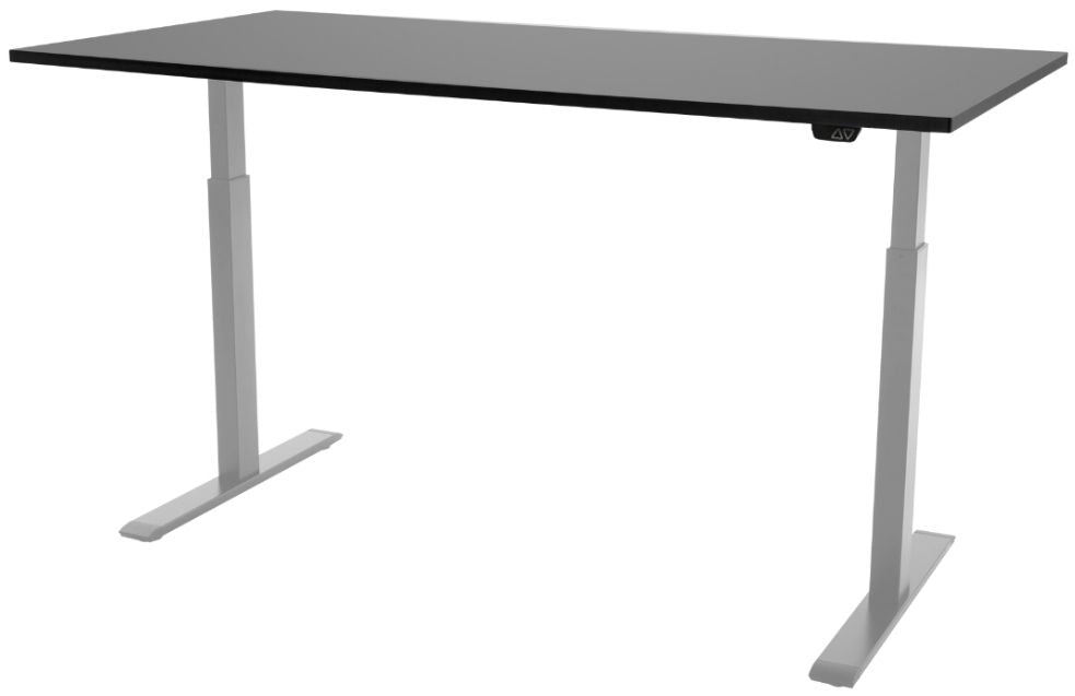 Height Adjustable Desk East Stratford | size: Length: 70cm, Width: 140cm, Height: 117.5cm | color: Black / Gray | image: 1 | variant: 1004724