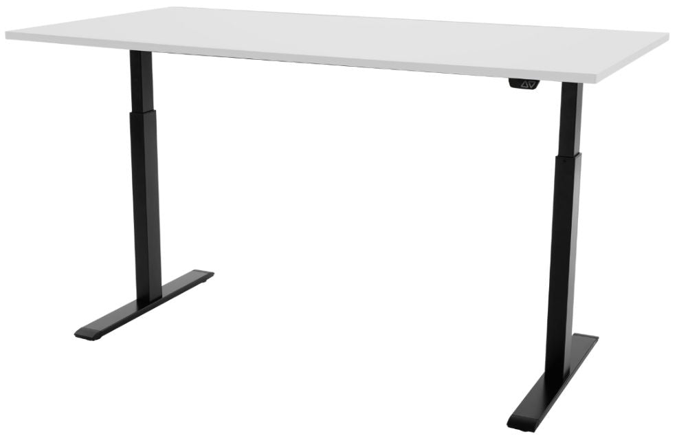 Height Adjustable Desk East Stratford | size: Length: 70cm, Width: 160cm, Height: 117.5cm | color: White / Black | image: 1 | variant: 1004729