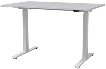 Height Adjustable Desk East Stratford | size: Length: 70cm, Width: 160cm, Height: 117.5cm | color: White / White | image: 1 | variant: 1004726