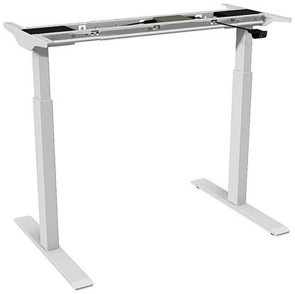 Height Adjustable Desk East Stratford | size: Length: 70cm, Width: 160cm, Height: 117.5cm | color: White / White | image: 3 | variant: 1004726