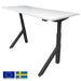 Height Adjustable Desk East Windsor | size: Length: 70cm, Width: 140cm, Height: 114.6cm | color: White / Black | image: 0 | variant: 1004687