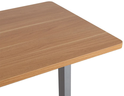 Height Adjustable Desk Ergo 1 | size: Length: 70cm, Width: 140cm, Height: 121cm | color: Maple / Gray | image: 4 | variant: 1006249