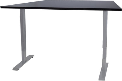 Height Adjustable Desk Ergo 2 1 | size: Length: 80cm, Width: 140cm, Height: 121cm | color: Black / Gray | image: 0 | variant: 1006214