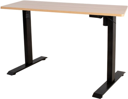 Height Adjustable Desk Ergo 2 | size: Length: 70cm, Width: 140cm, Height: 121cm | color: Maple / Black | image: 0 | variant: 1006253