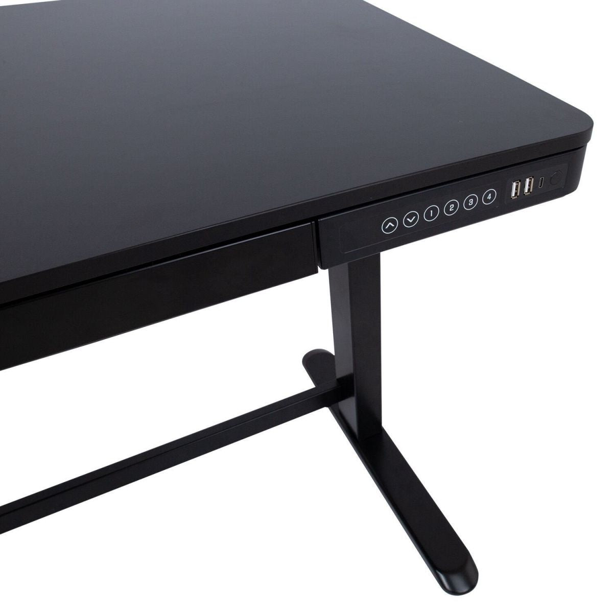 Height Adjustable Desk Ergo 5 | size: Length: 60cm, Width: 120cm, Height: 121cm | color: Black / Black | image: 1 | variant: 1012122