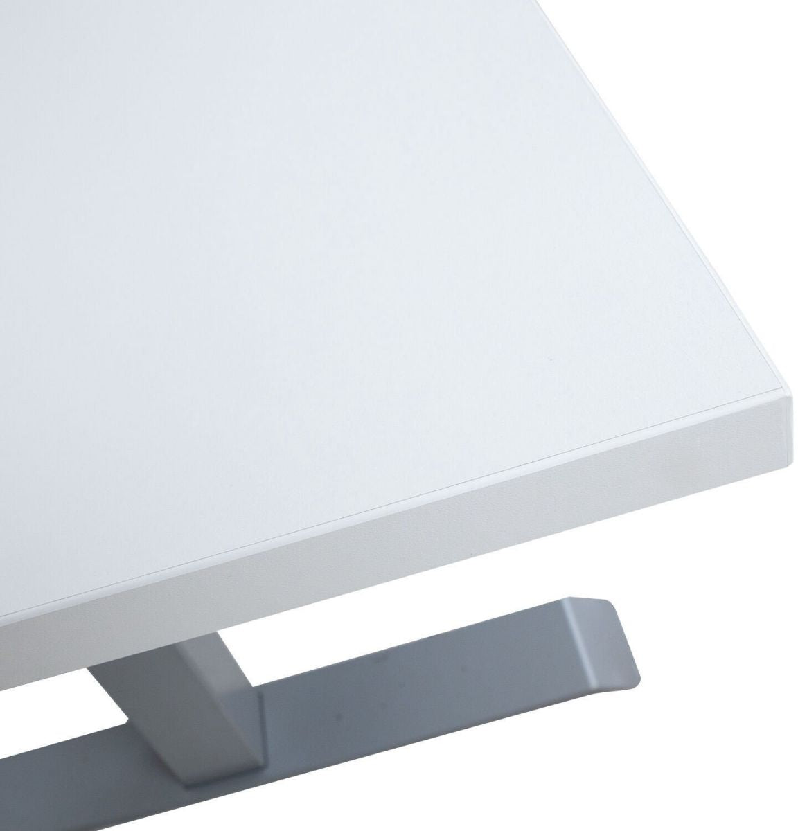 Height Adjustable Desk Penarth | size: Length: 80cm, Width: 160cm, Height: 125cm | color: White / Gray | image: 1 | variant: 1001479