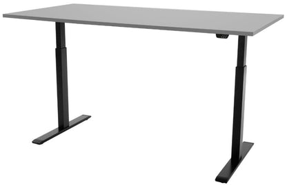 Height Adjustable Desk Scandic 4 | size: Length: 70cm, Width: 120cm, Height: 117.5cm | color: Gray / Black | image: 1 | variant: 1006325