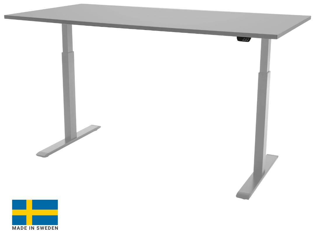 Height Adjustable Desk Scandic 5 | size: Length: 70cm, Width: 120cm, Height: 117.5cm | color: Gray / Gray | image: 0 | variant: 1006329