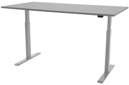 Height Adjustable Desk Scandic 5 | size: Length: 70cm, Width: 120cm, Height: 117.5cm | color: Gray / Gray | image: 1 | variant: 1006329